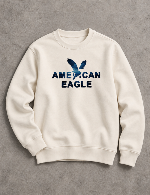 American Eagle Crewneck-Cream