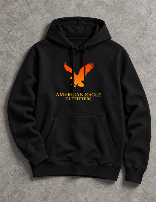 American Eagle Hoodie-Black