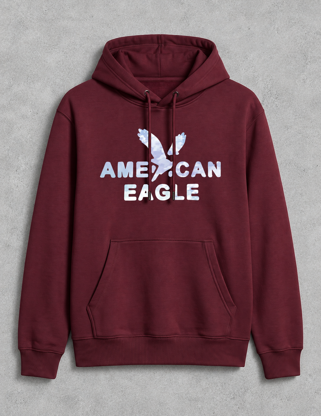 American Eagle Hoodie-Burgundy