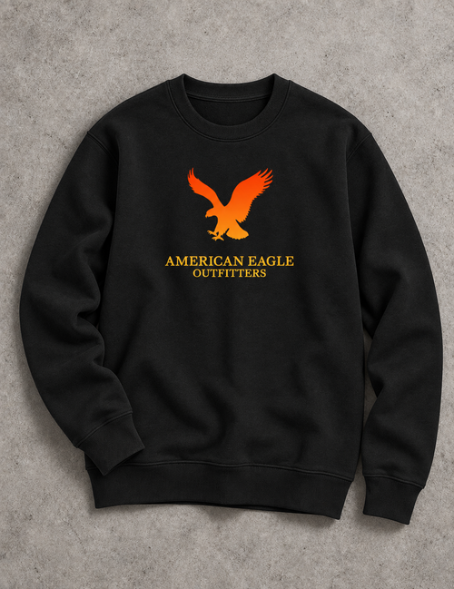 American Eagle Crewneck-Black